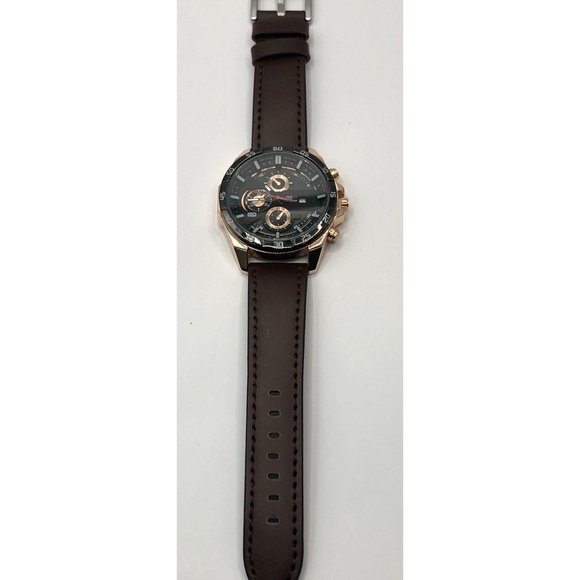 Leather Band watch All Dials Functional Full Battery Life - Picture 2 of 3